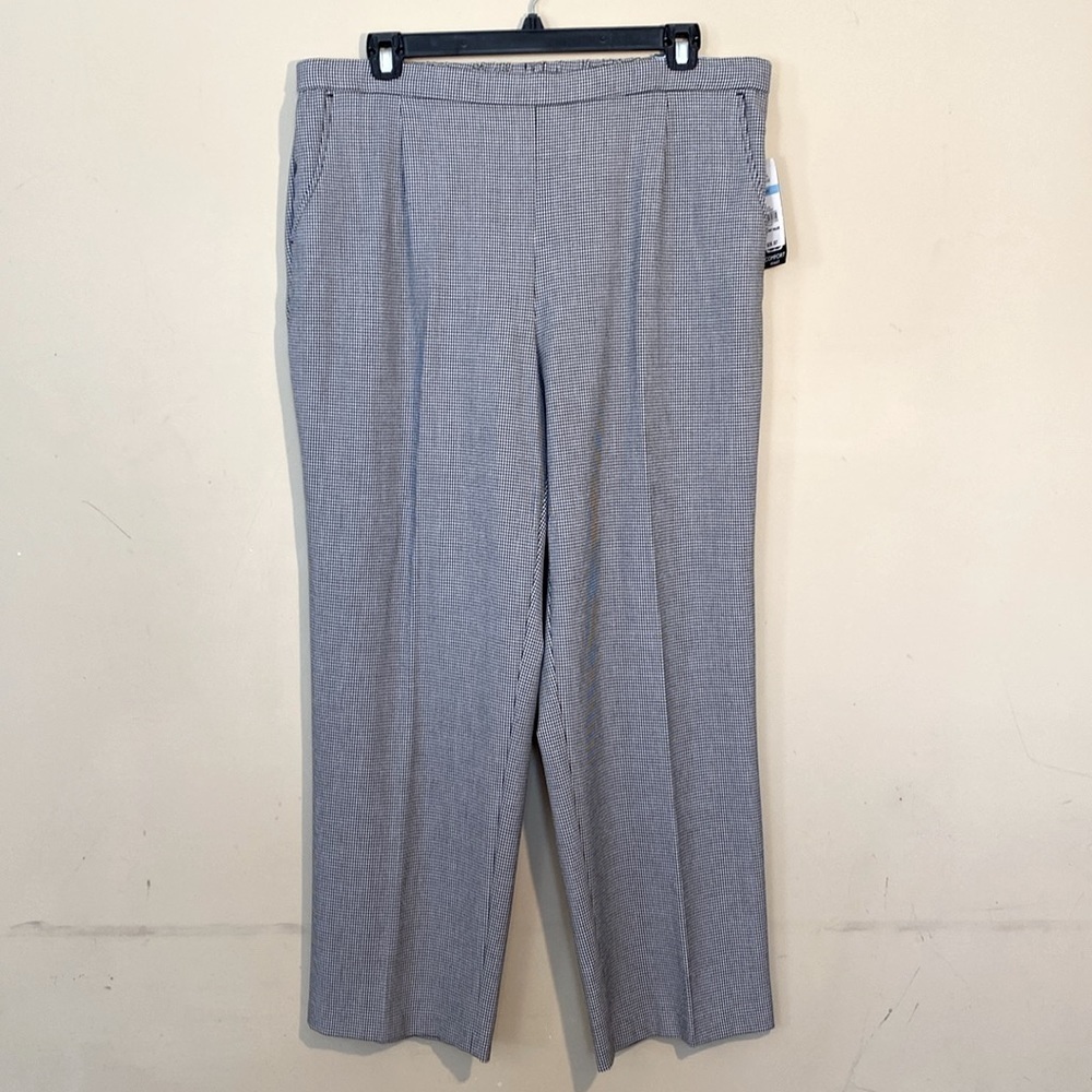 Kim Rogers Woman's Black & White Hounds Print Elastic Waist Pants Size 20W - Picture 2 of 14